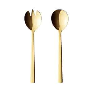 Raw salatsæt med guld belægning