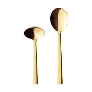 Bestik sauce/kartoffelske sæt - guldfarvet